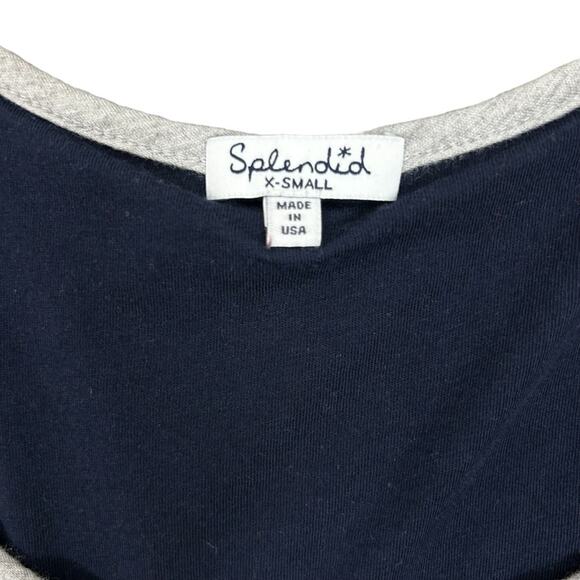 Splendid Tank Dress Womens Size XS Navy Blue Gray Soft Rayon Spandex Stretchy - Picture 4 of 9